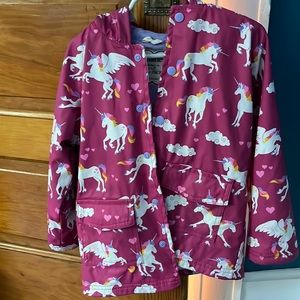 Hatley unicorn raincoat, size 5
